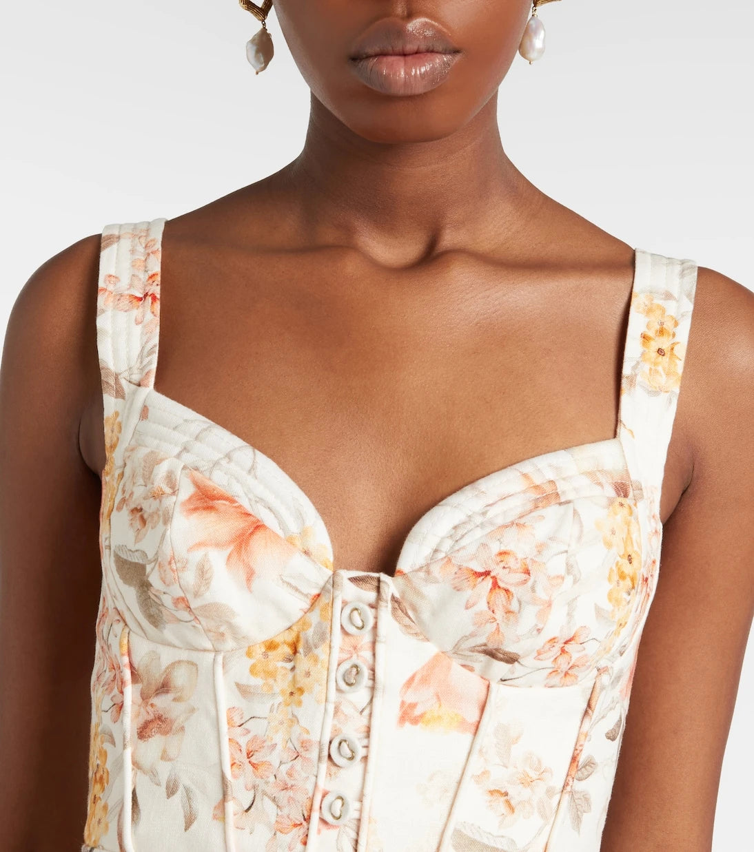 Zimmermann - Luna printed linen midi dress
