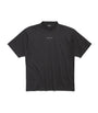 Balenciaga Black Distressed Rhinestone-Logo T-Shirt
