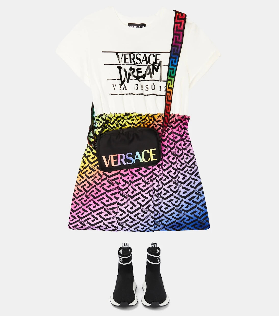 Versace Kids - Printed T-shirt dress
