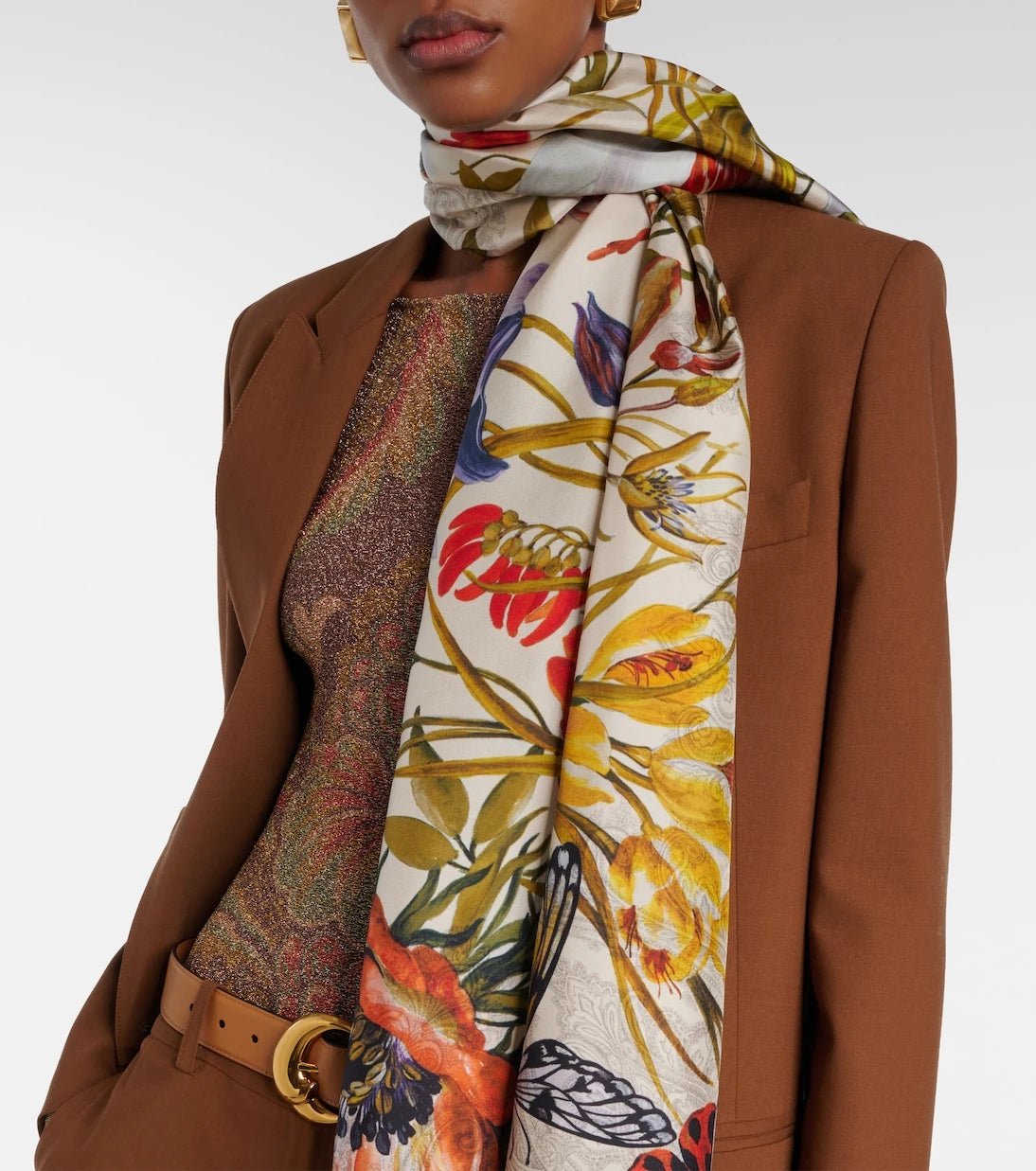 Etro - Floral silk scarf
