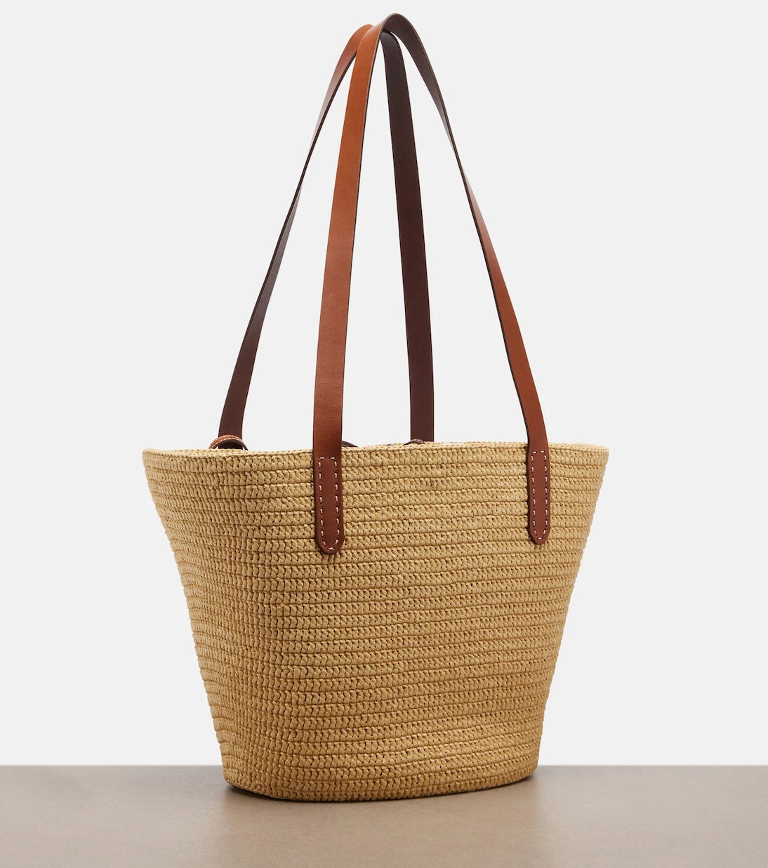 Prada - Medium raffia-effect crochet basket bag