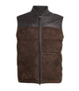 Brioni Brown Suede-Nappa Padded Gilet
