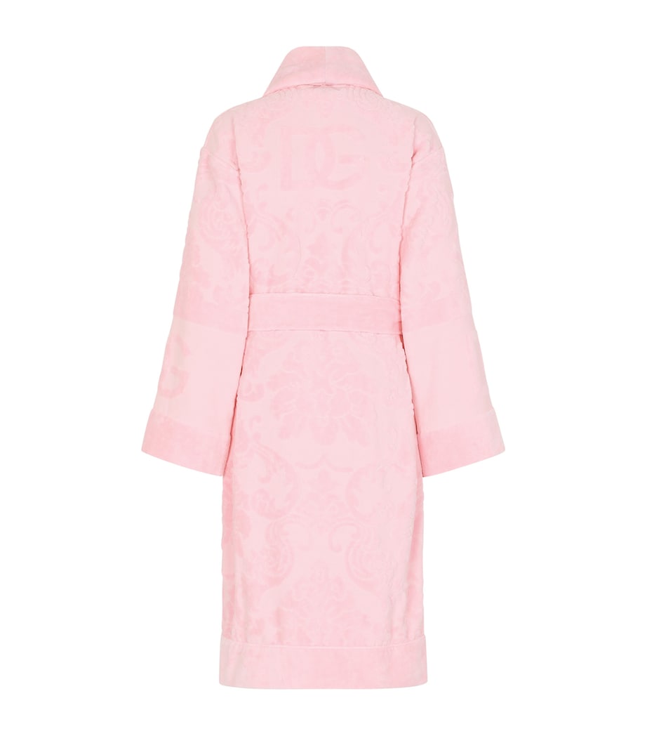 Dolce & Gabbana Casa Terry Cotton DG Logo Robe