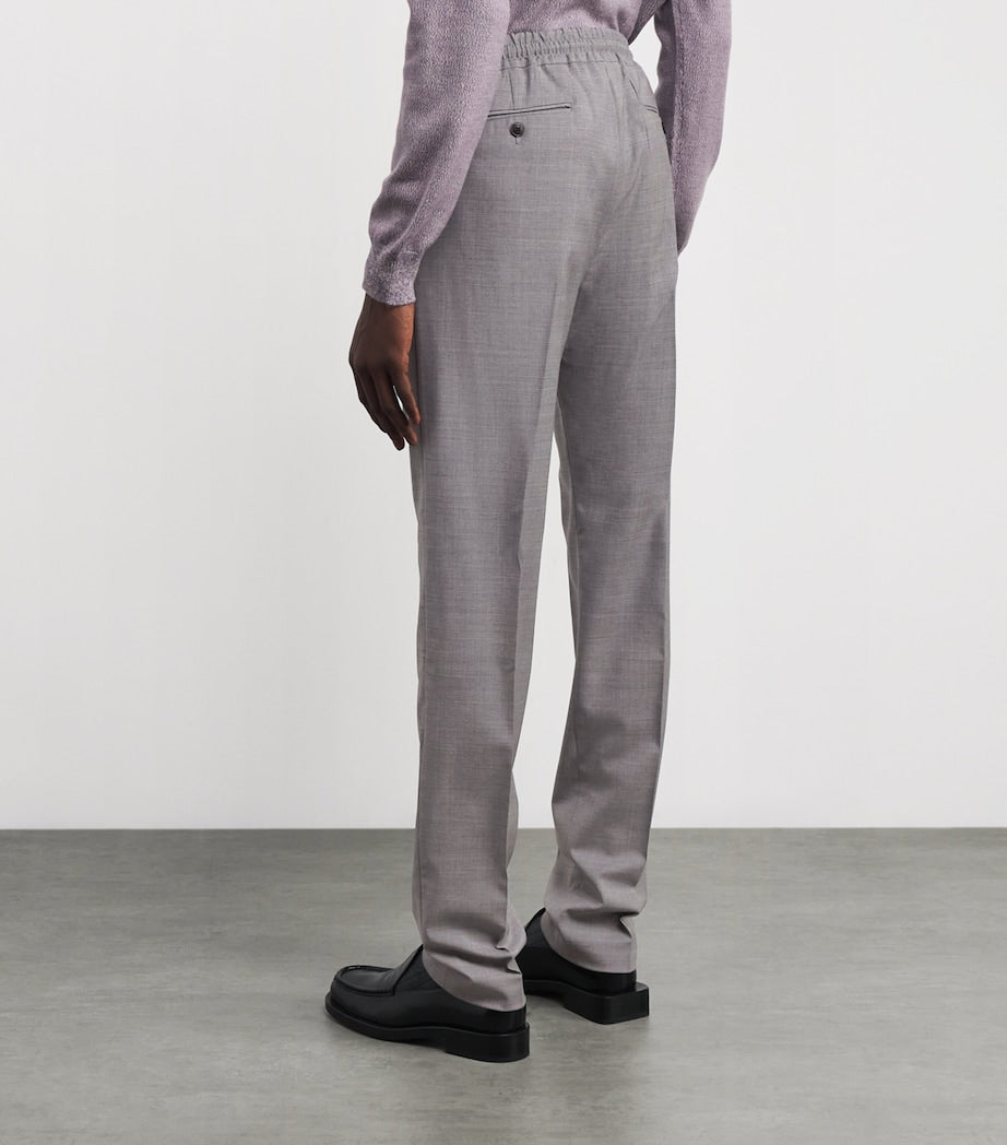 Stretch-Wool Drawstring Trousers