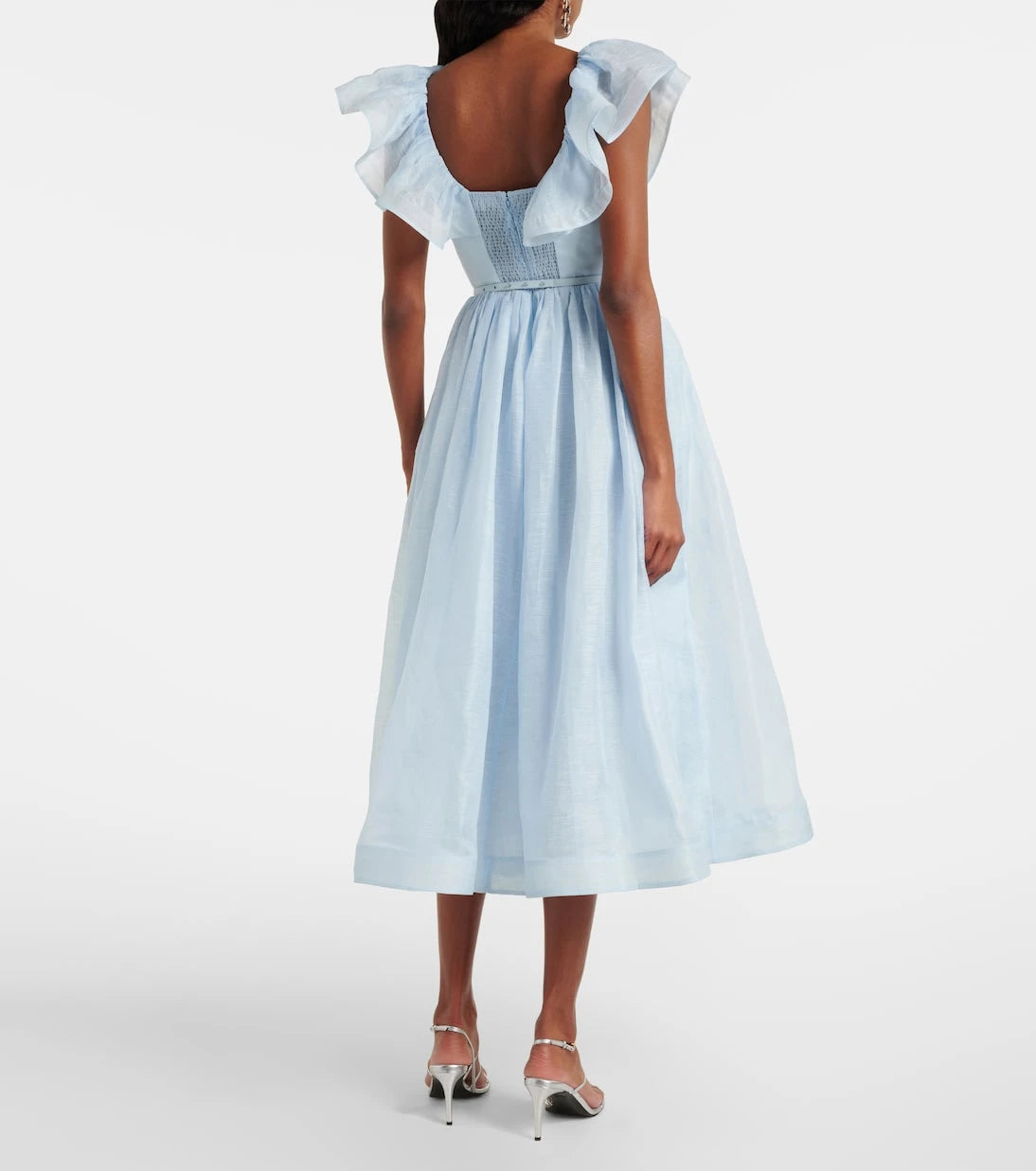 Zimmermann - Dawning linen and silk midi dress