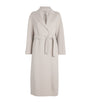 White Virgin Wool Wrap Coat