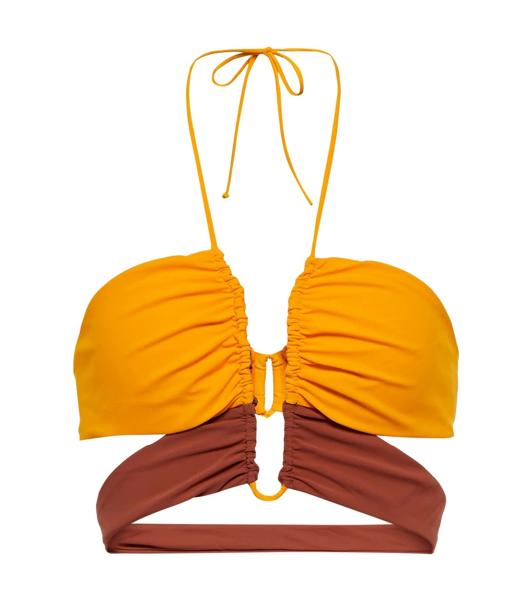 Nensi Dojaka - Ruched halterneck bikini top