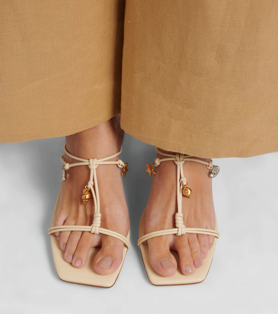 Farm Rio - Embellished leather mules