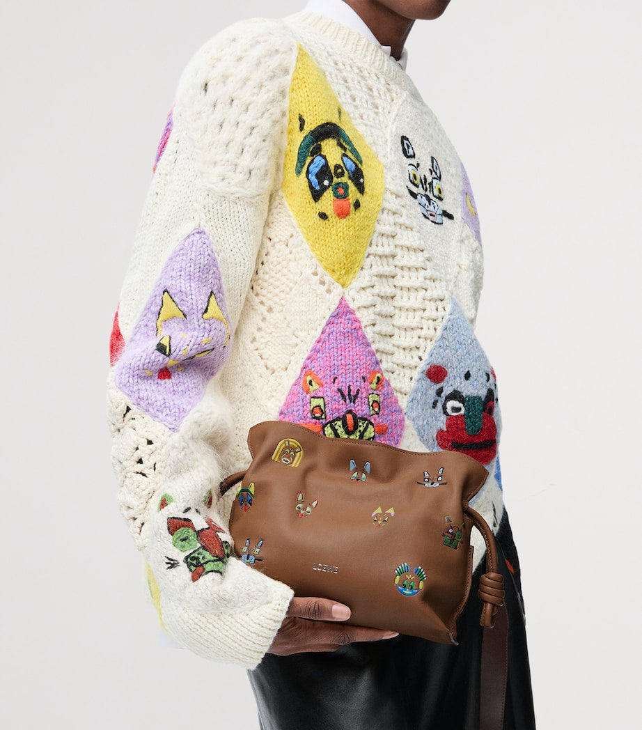 LOEWE x Louis Wain Mini Leather Flamenco Purse