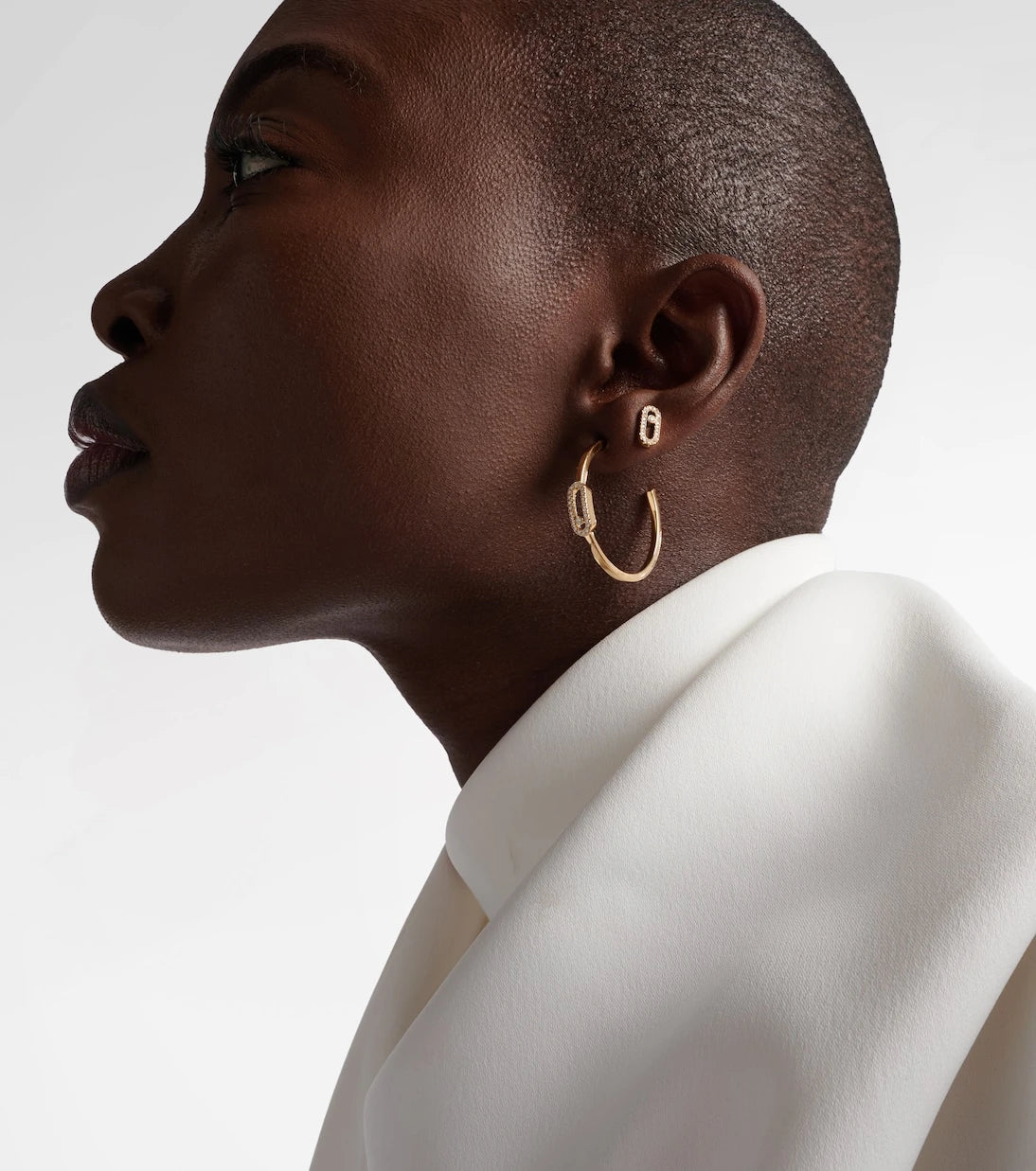 Messika - Move Uno 18kt gold hoop earrings with diamonds