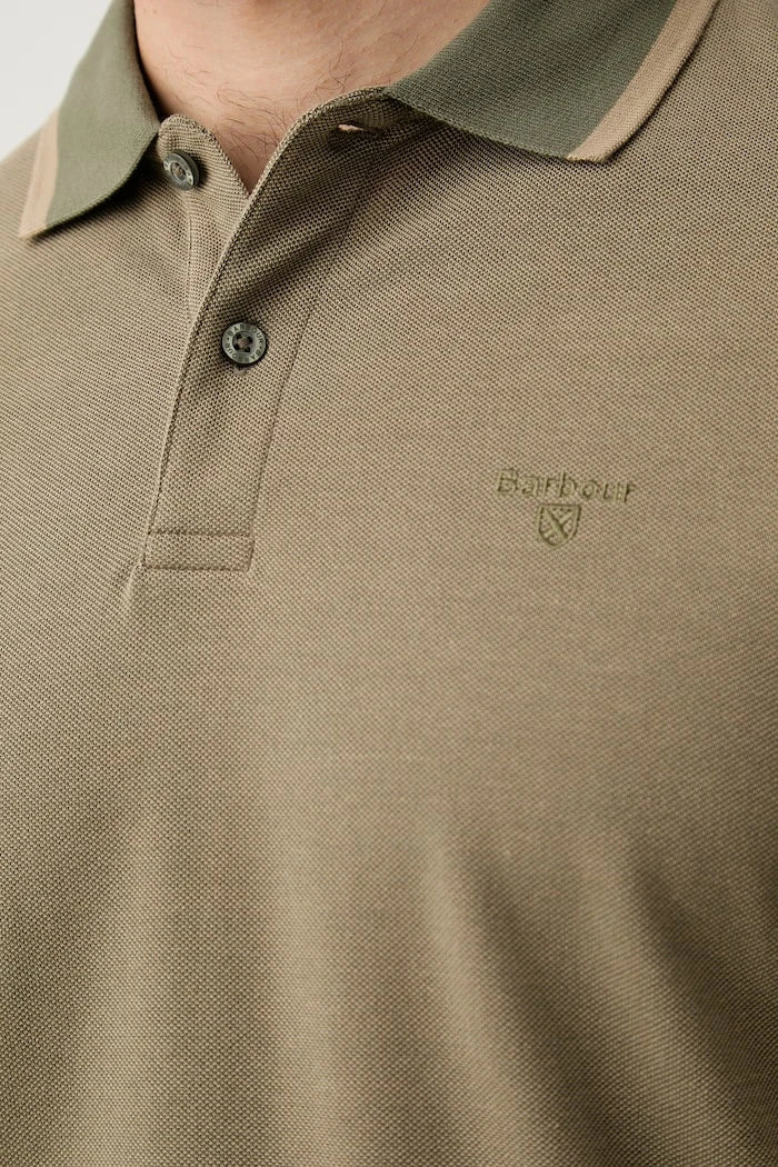 Barbour тениска с яка мъжка от памук Bernard
