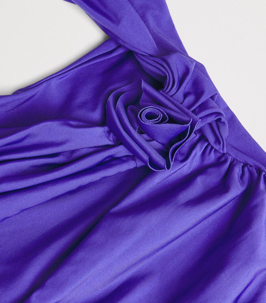 Maygel Coronel Blue Cut-Out Cipria Halterneck Swimsuit