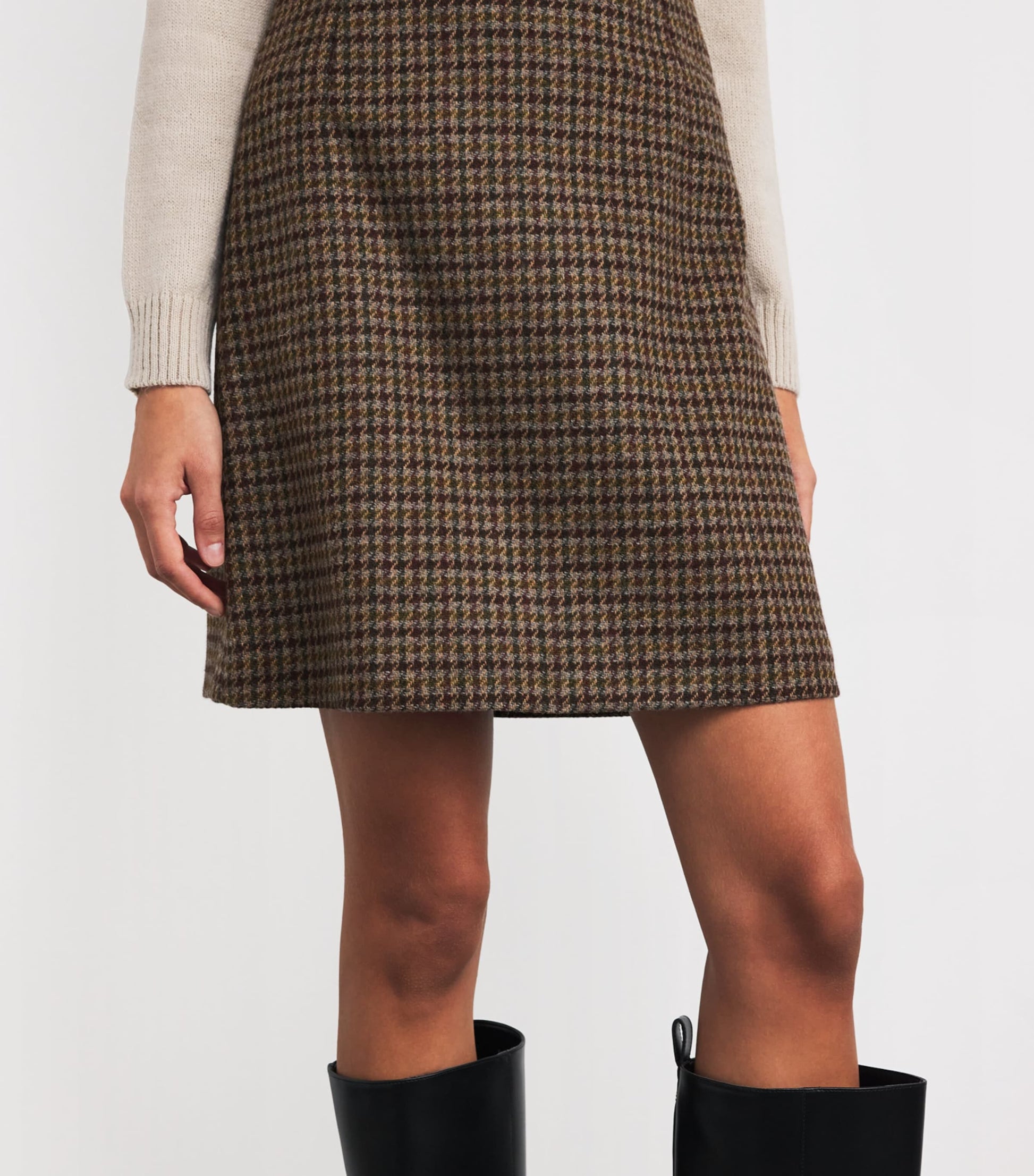 Weekend Max Mara Purple Wool-Blend A-Line Skirt