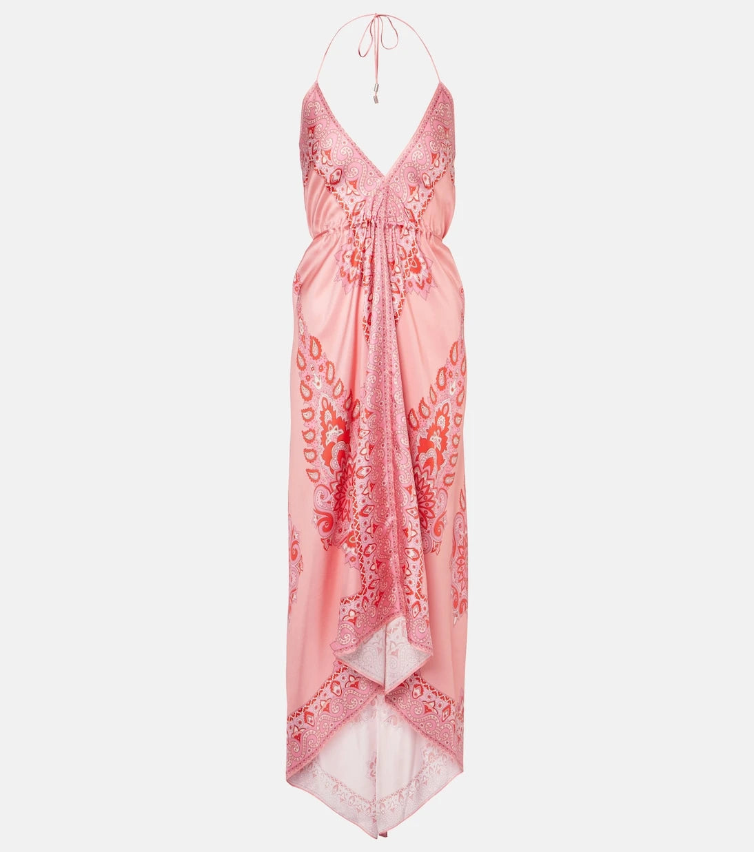 Etro - Paisley asymmetric silk midi dress