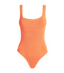 Orange Square-Neck Swimsuit