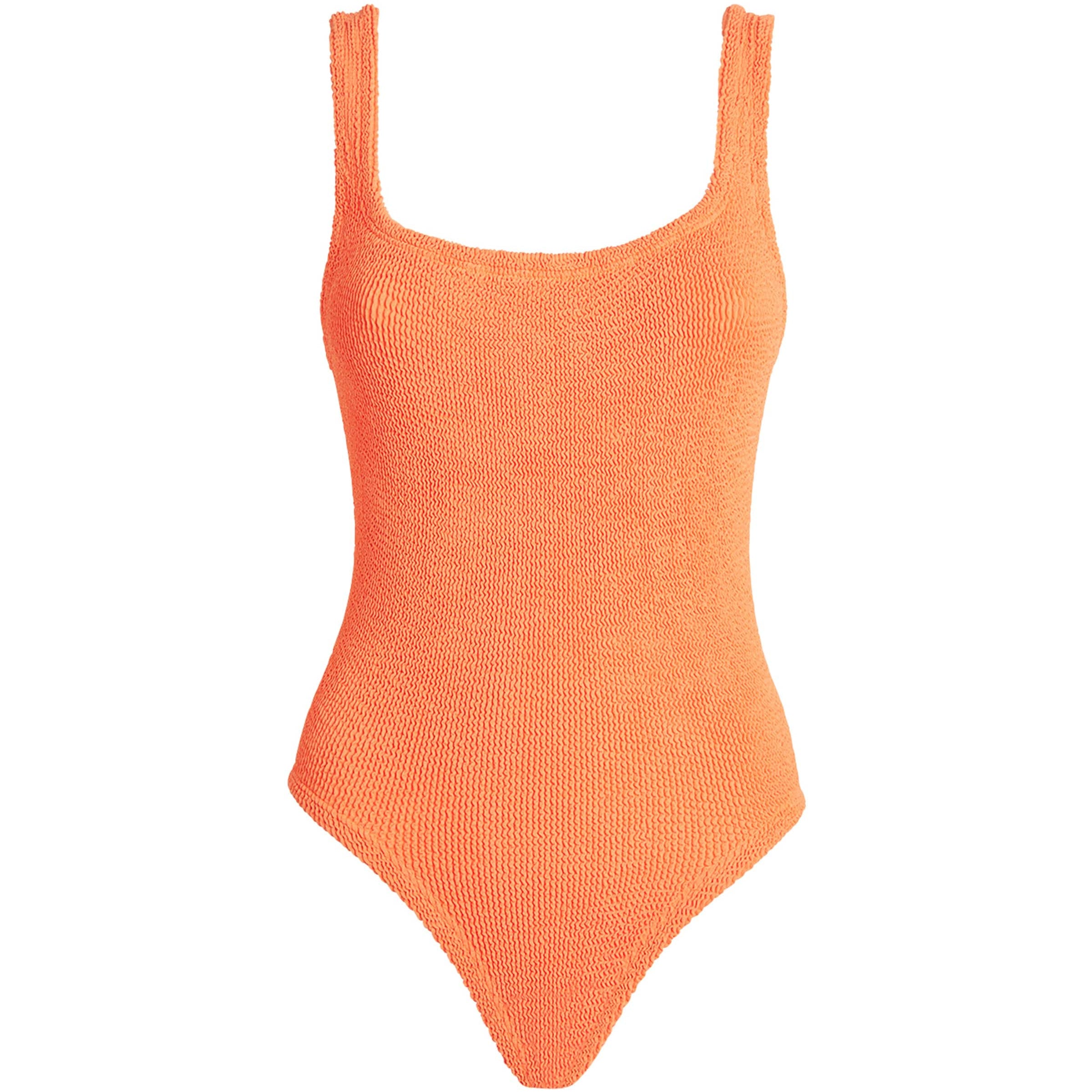 Orange Square-Neck Swimsuit
