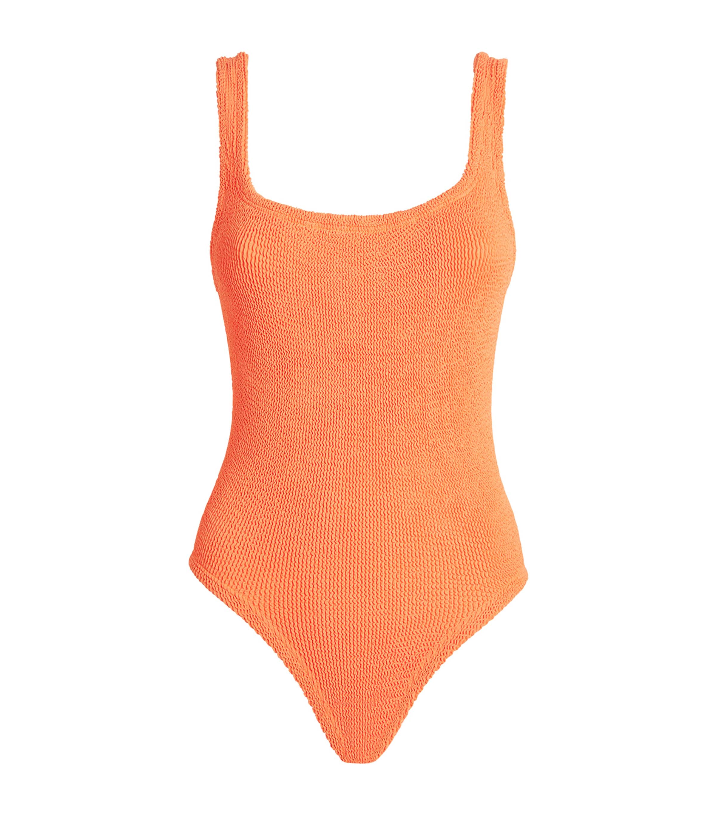 Orange Square-Neck Swimsuit