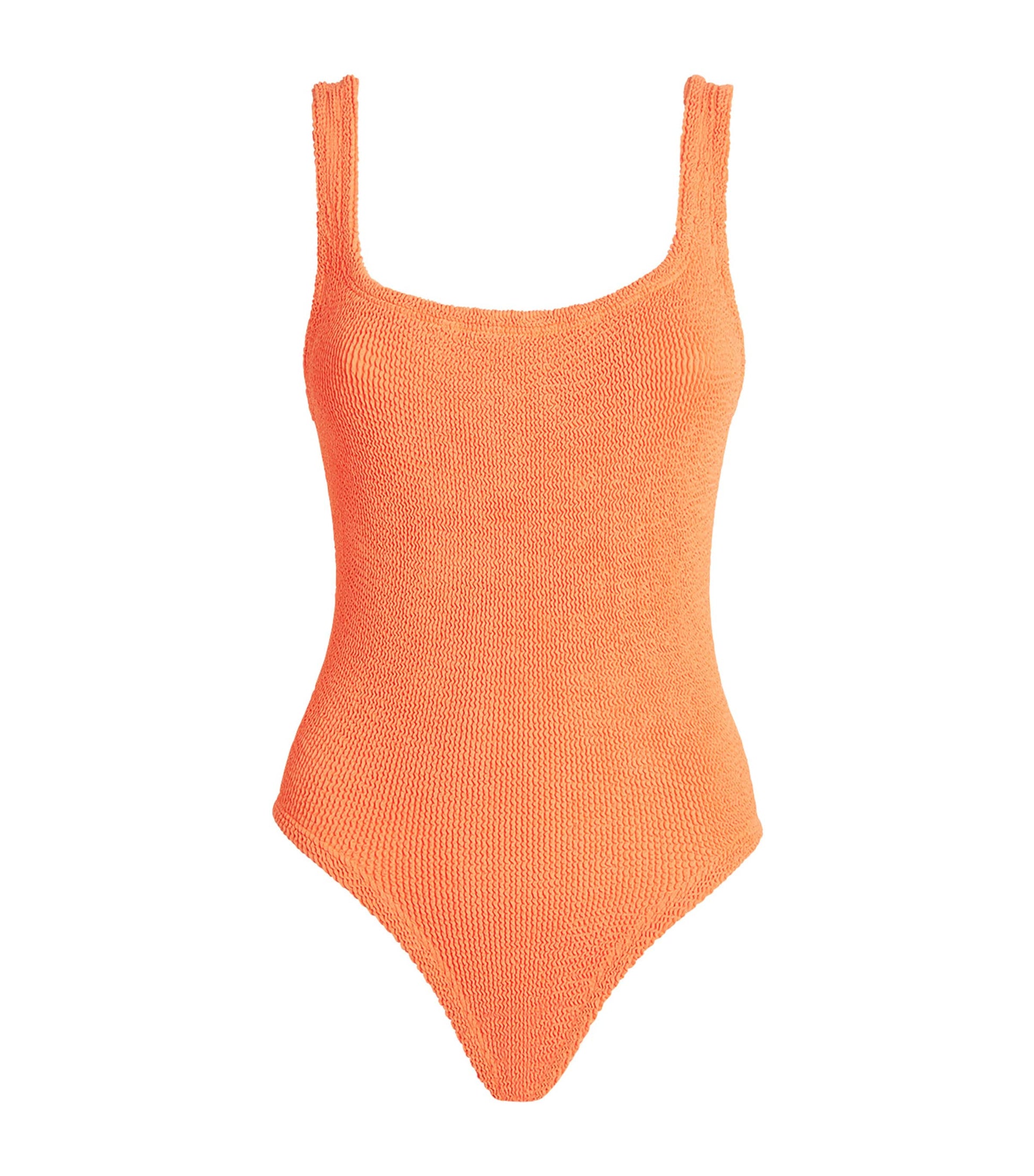 Orange Square-Neck Swimsuit