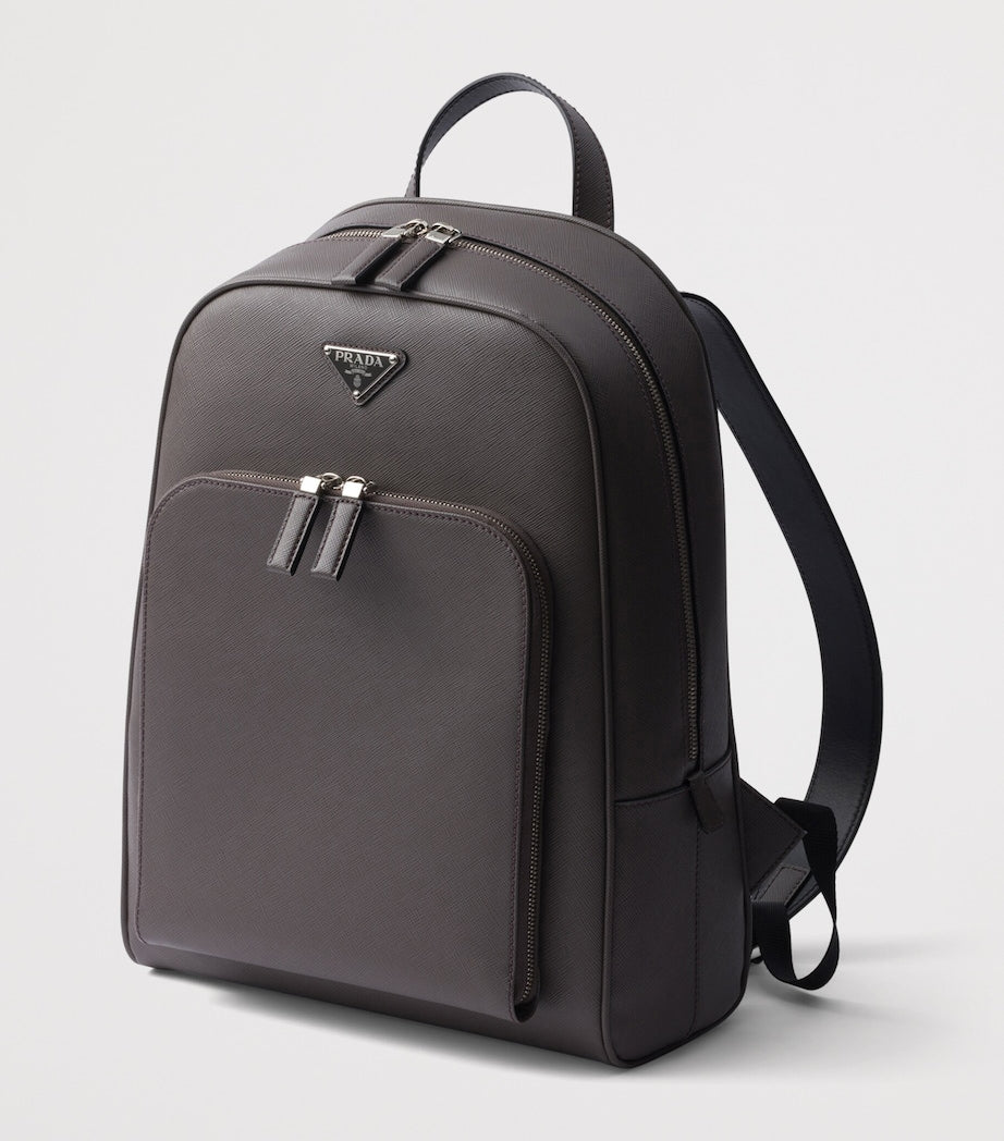 Saffiano Leather Backpack