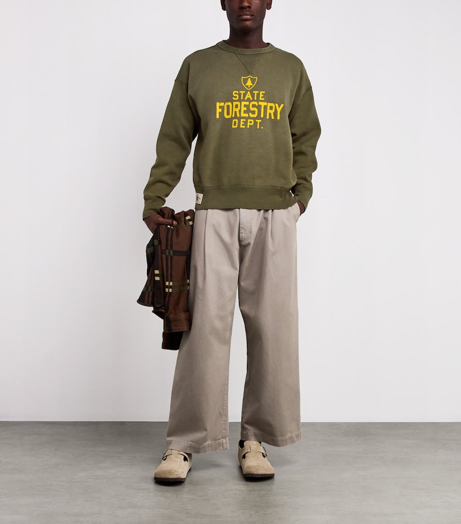 Polo Ralph Lauren Green Cotton-Blend Forestry Graphic Sweatshirt