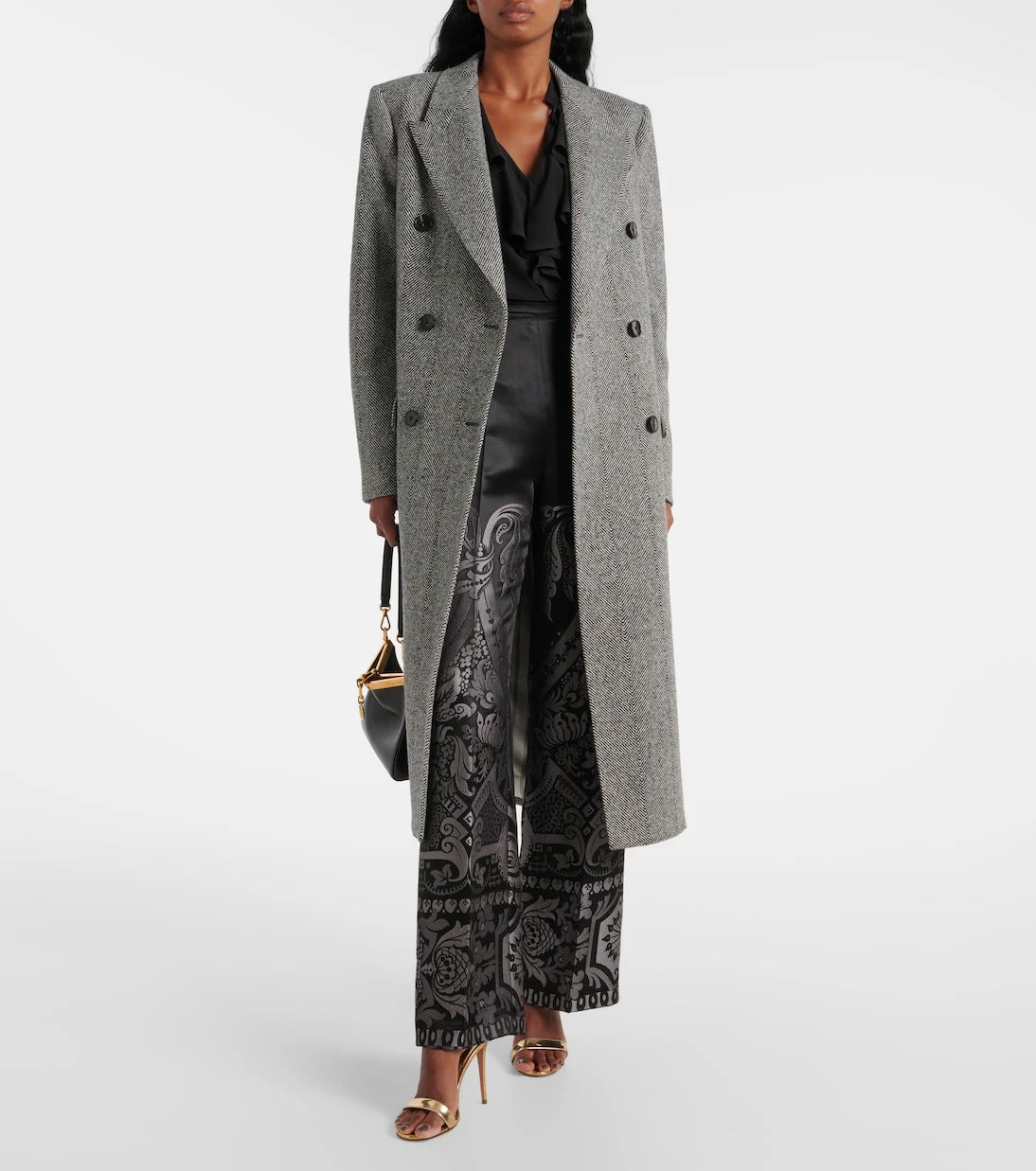 Etro - Printed silk-blend wide-leg pants
