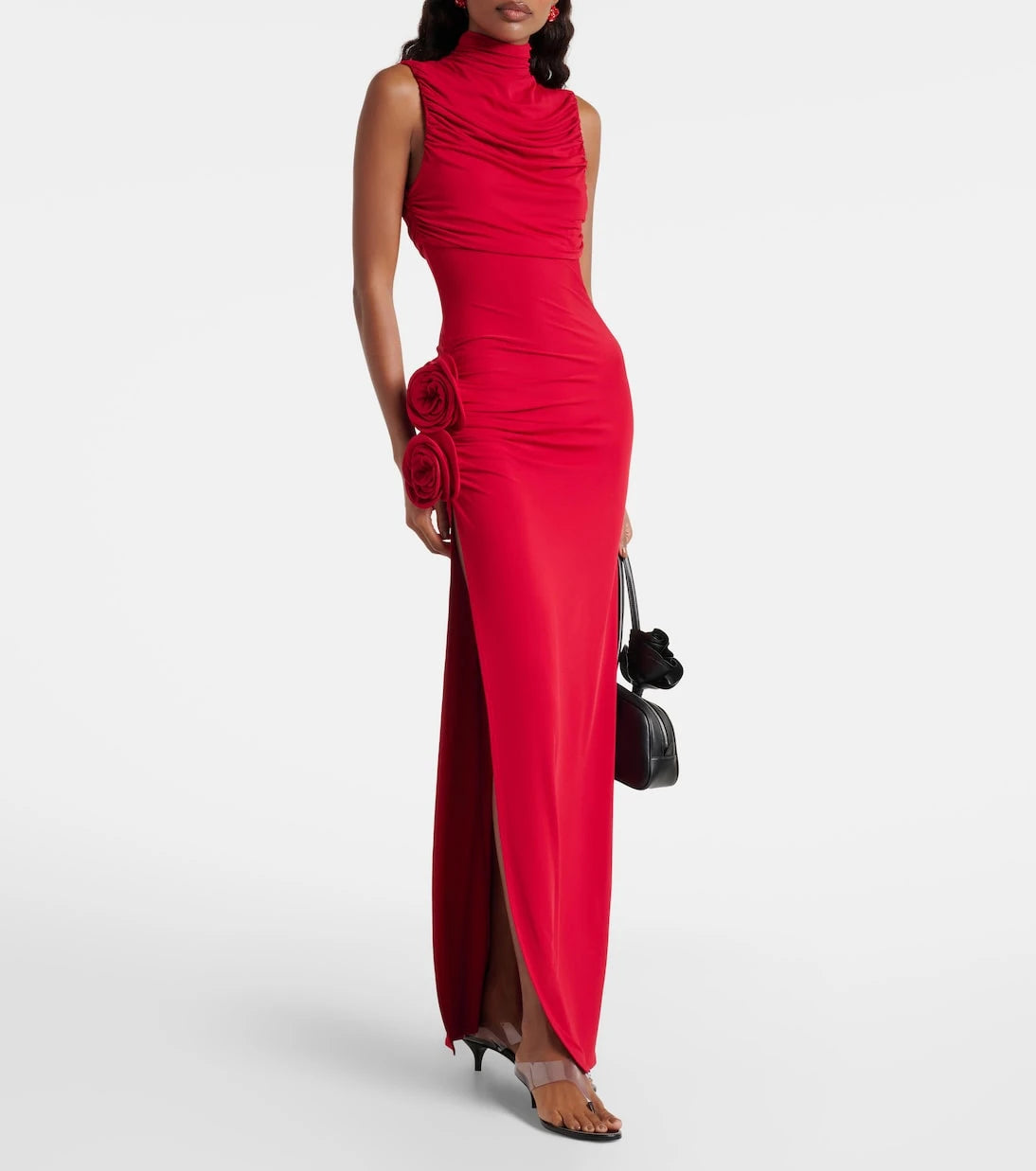 Magda Butrym - Floral-appliqué draped gown