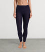 Navy Woolen Silk Leggings