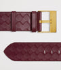 Red Large Calfskin Intrecciato Watch Belt