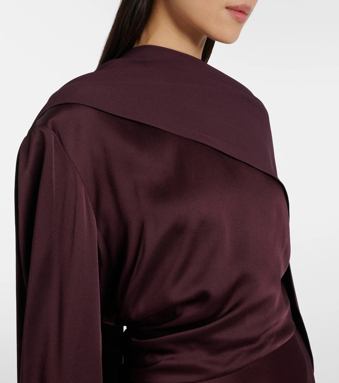 Erdem - Draped satin midi dress