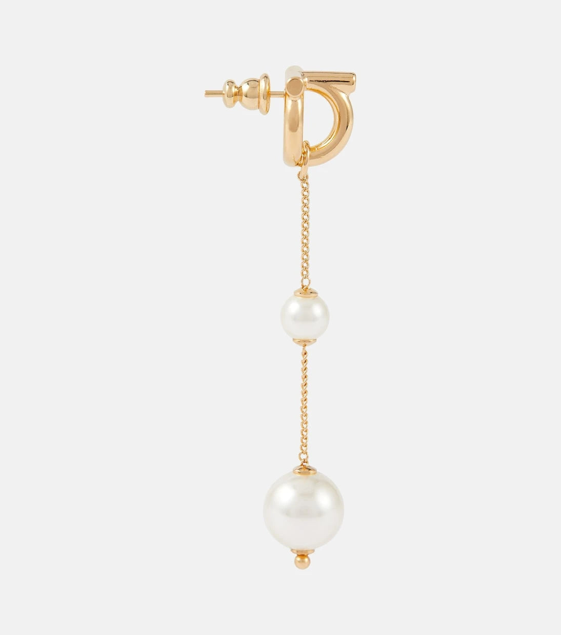 Ferragamo - Gancini faux pearl drop earrings