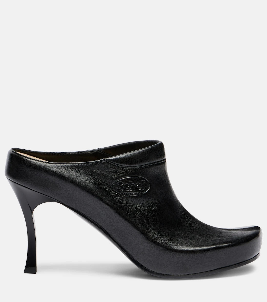 Balenciaga - حذاء مفتوح x Scholl 80 من الجلد