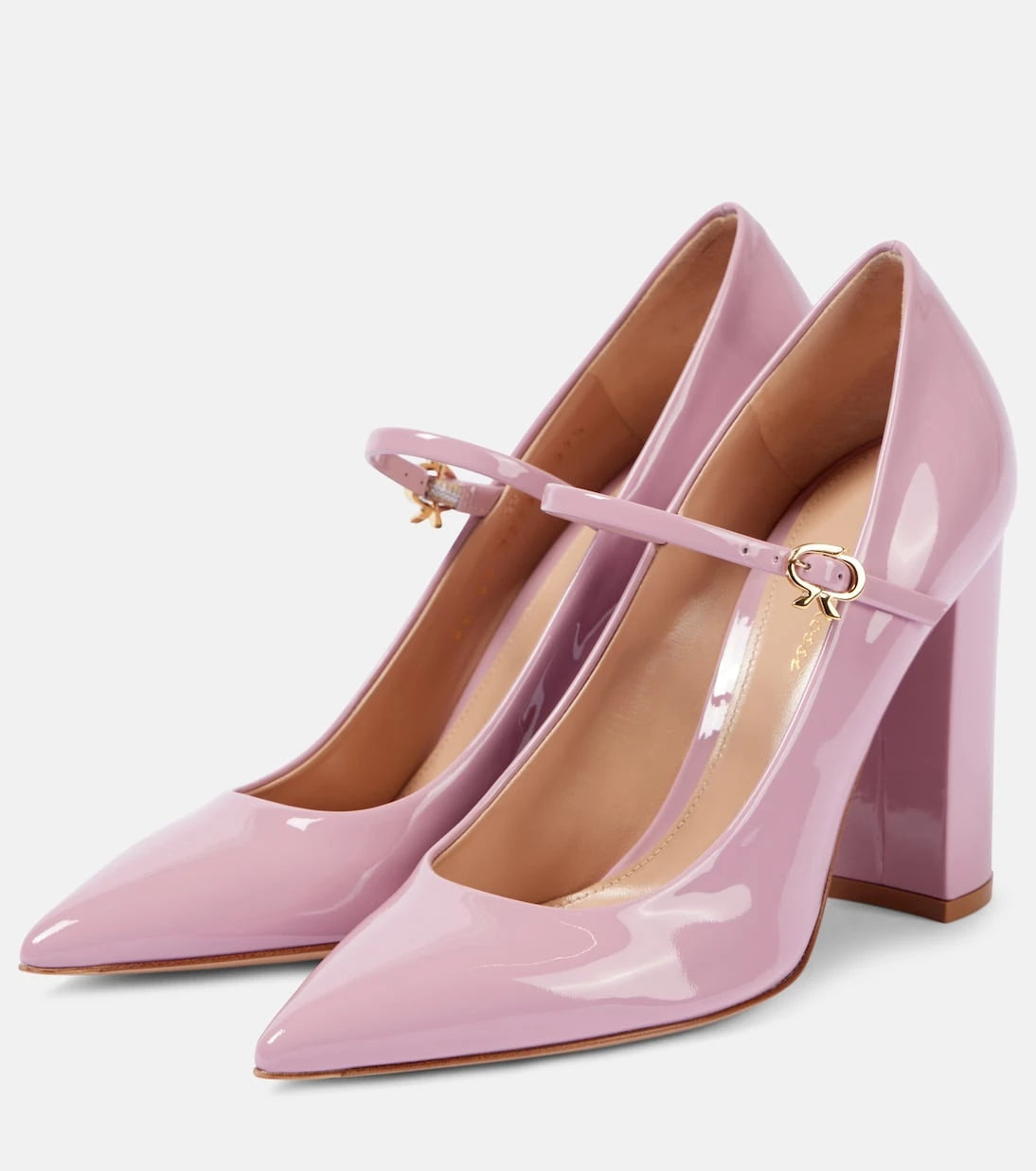 Gianvito Rossi - Ribbon Jane patent leather pumps