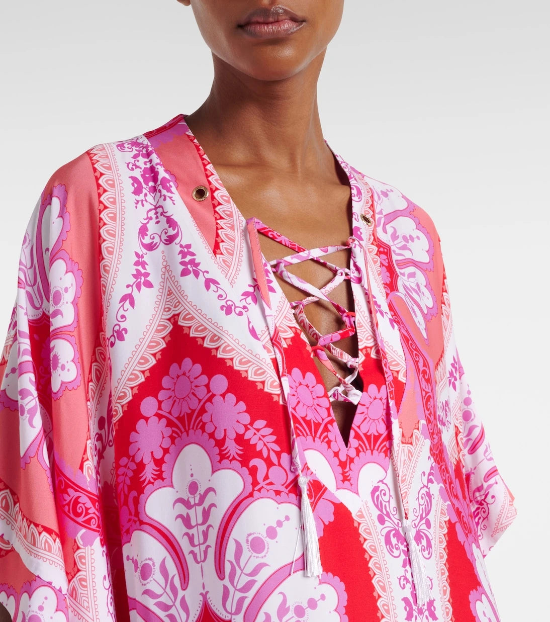 Melissa Odabash - Carlotta printed satin kaftan