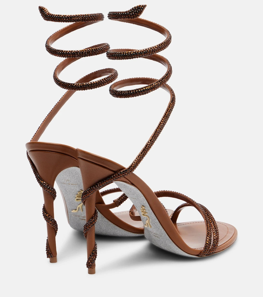 Rene Caovilla - Margot crystal-embellished satin sandals