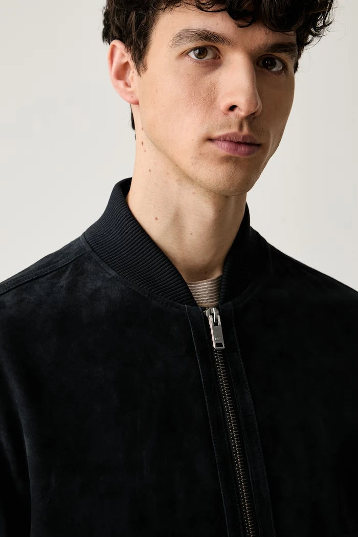 BOSS Orange erkek süet bomber ceket Jonorve