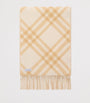 Burberry Beige Cashmere Check Scarf