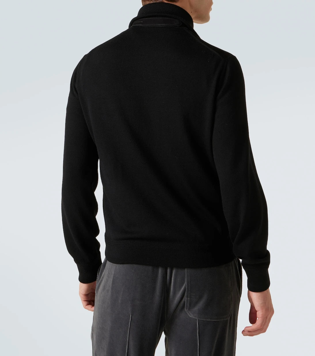 Tom Ford - Suede and wool-blend zip-up sweater