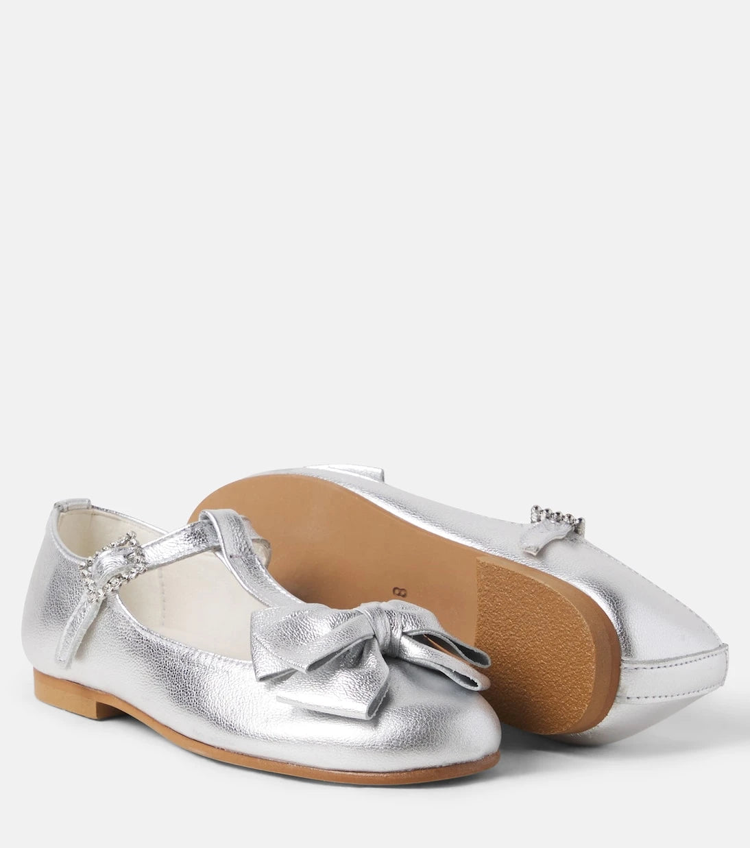 La Coqueta - Tessa metallic leather ballet flats