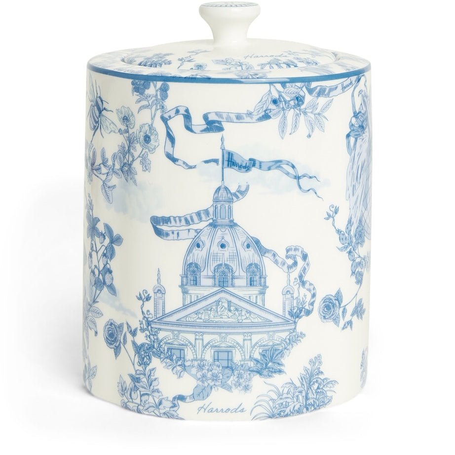 Bone China Toile Tea Caddy