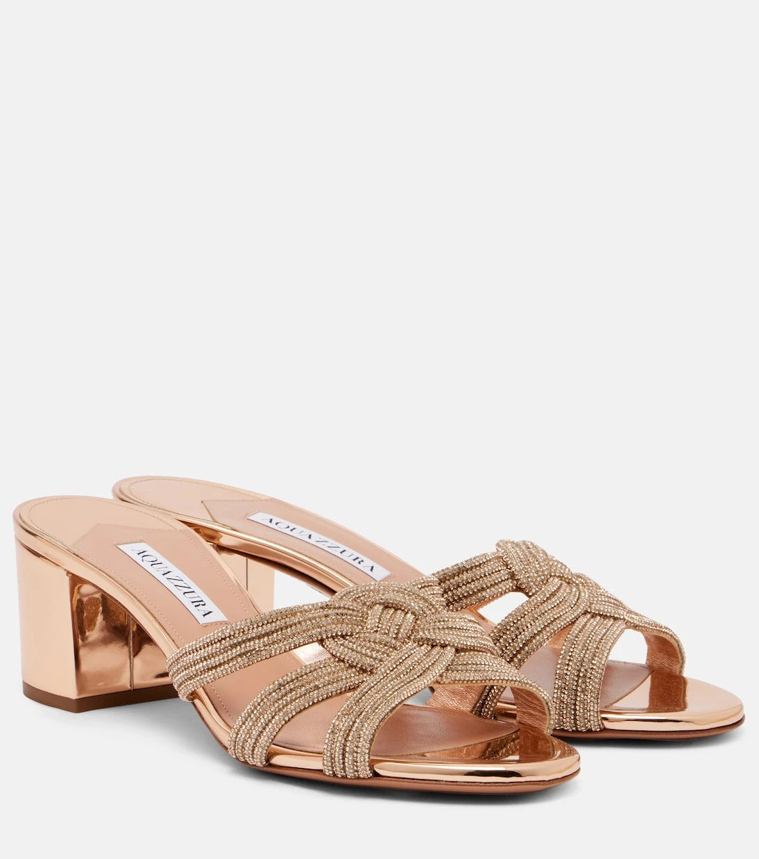 Aquazzura - Felix embellished leather sandals