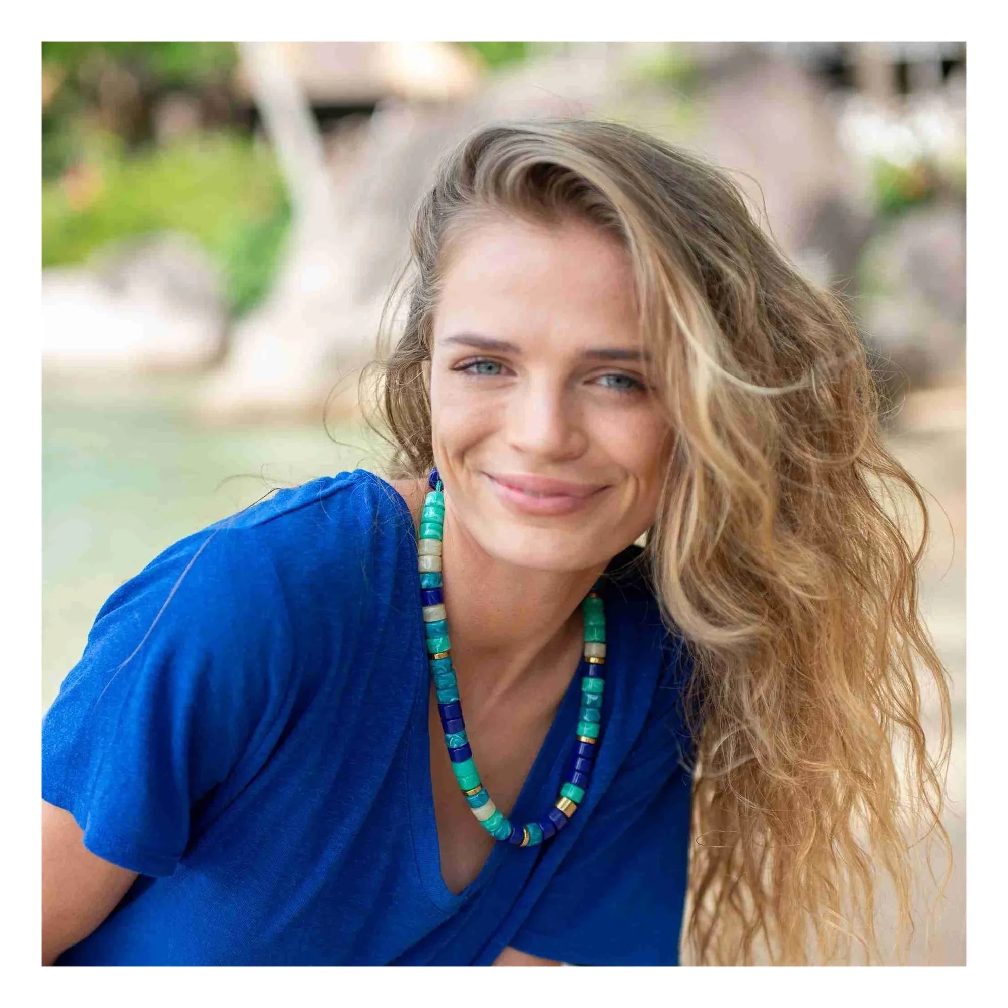 Parabaya - Praia Azul Mix necklace | Azure blue