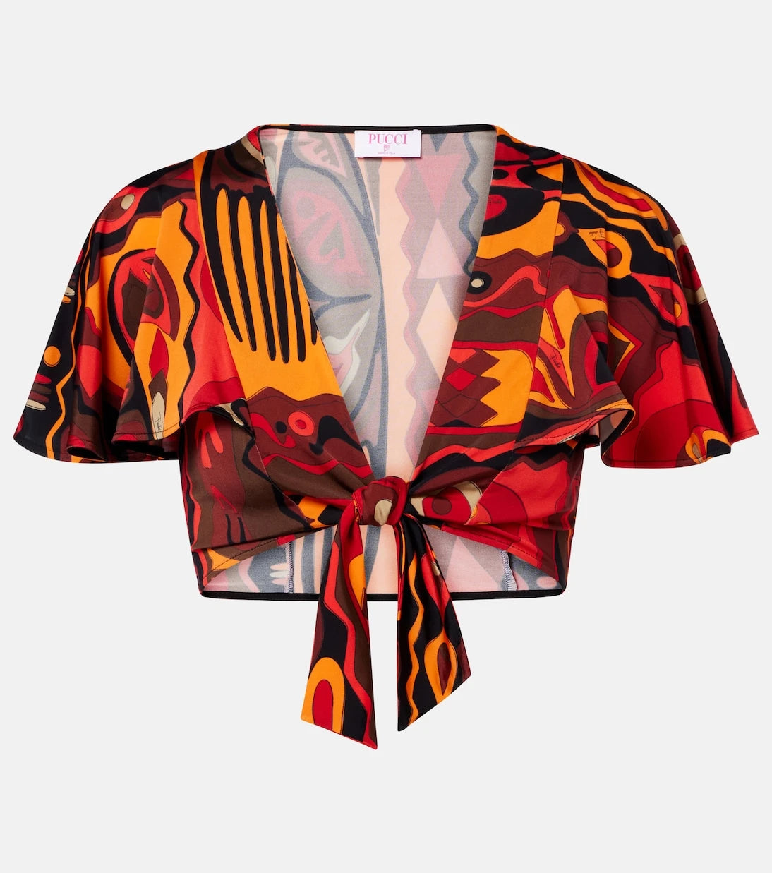 Pucci - Kwango jersey satin crop top