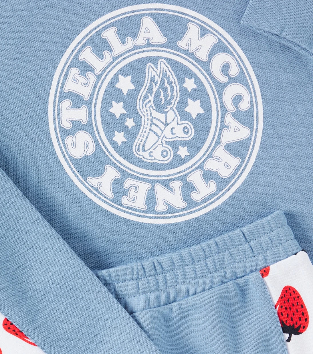 Stella McCartney Kids - طقم سويتشيرت وبنطال رياضي بطبعة
