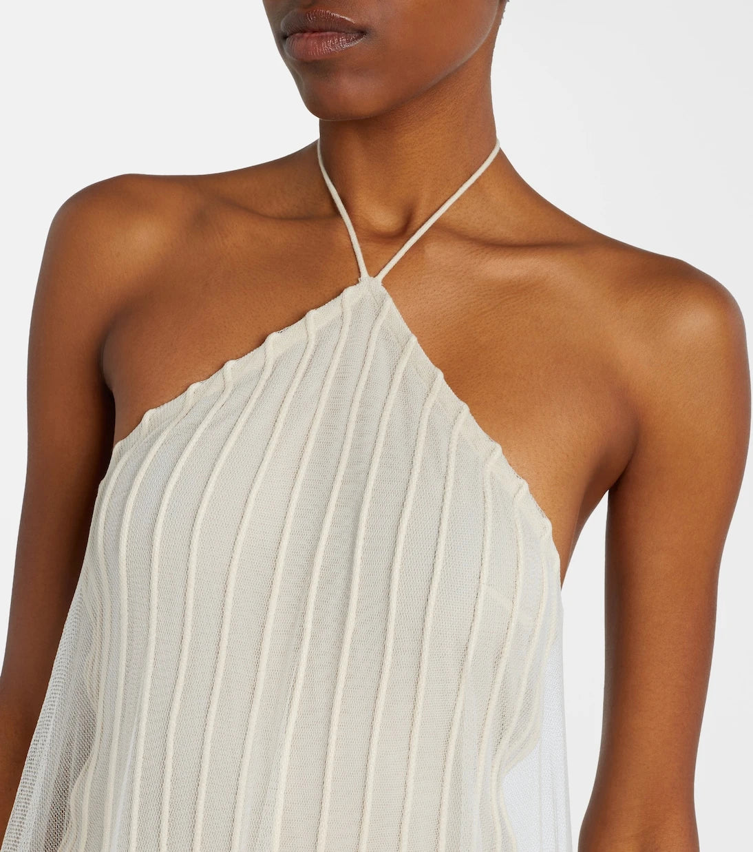 Jacquemus - Epi halterneck tulle maxi dress