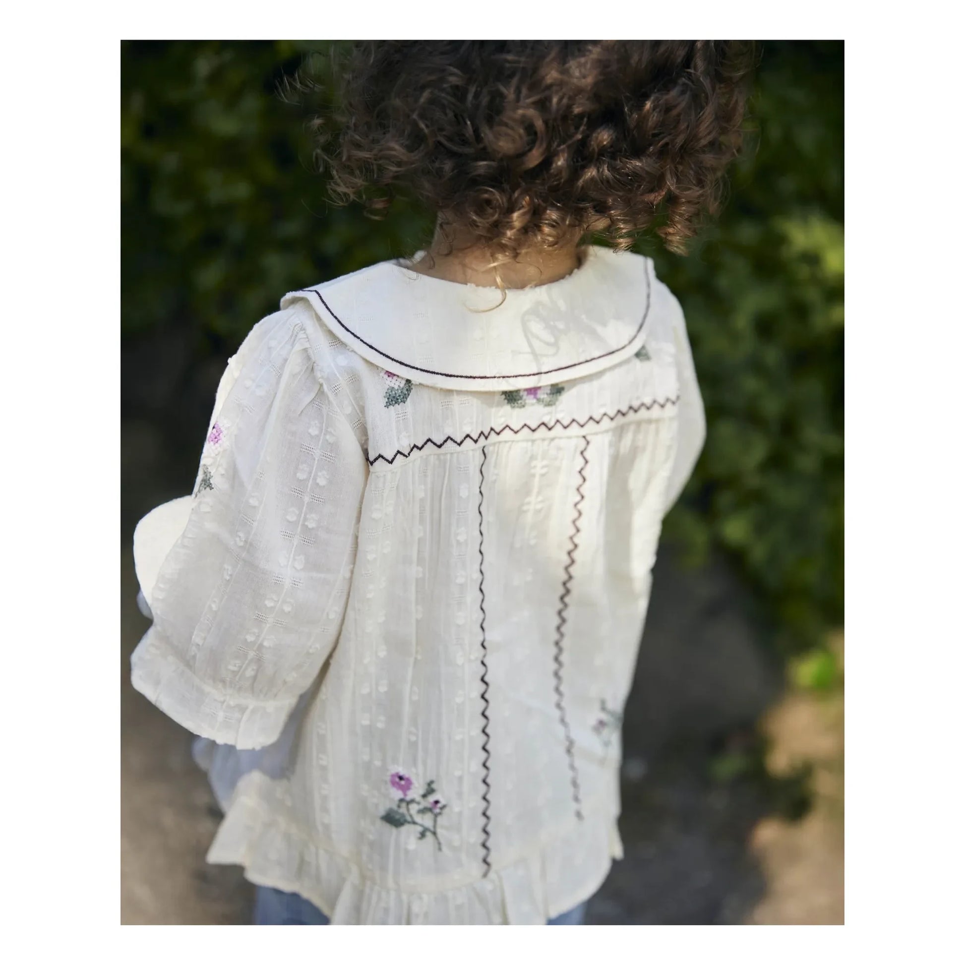 Fliink - Blouse Dobby Flowers | Ecru