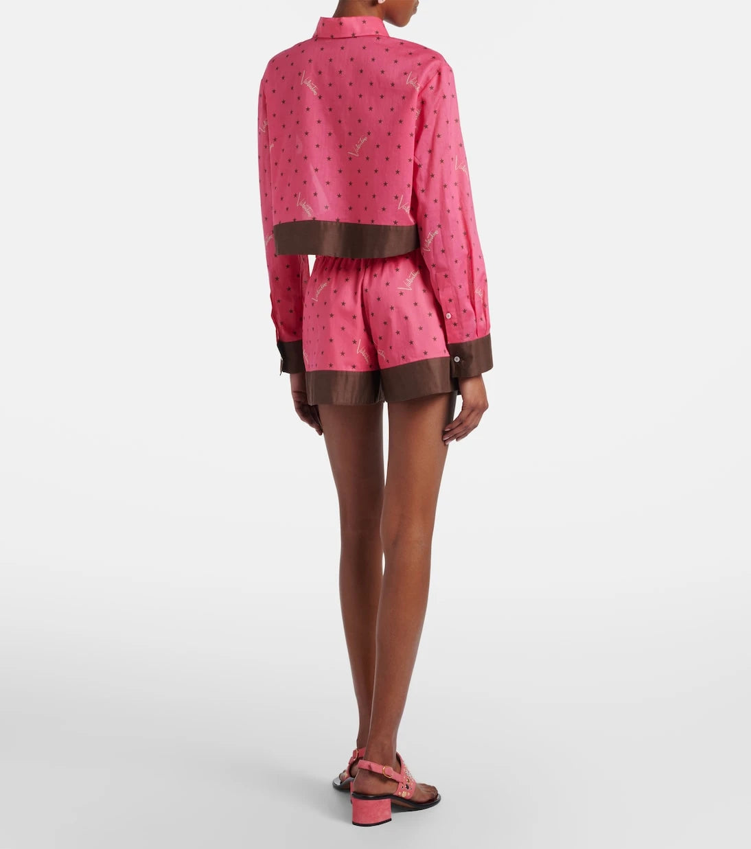 Valentino - Printed cotton shorts