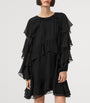 Black Ruffled Lissie Mini Dress