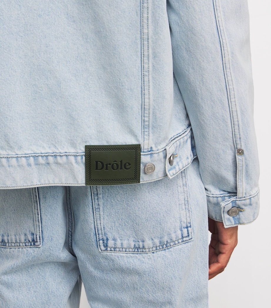 Drôle De Monsieur Blue Cord-Collar Denim Jacket