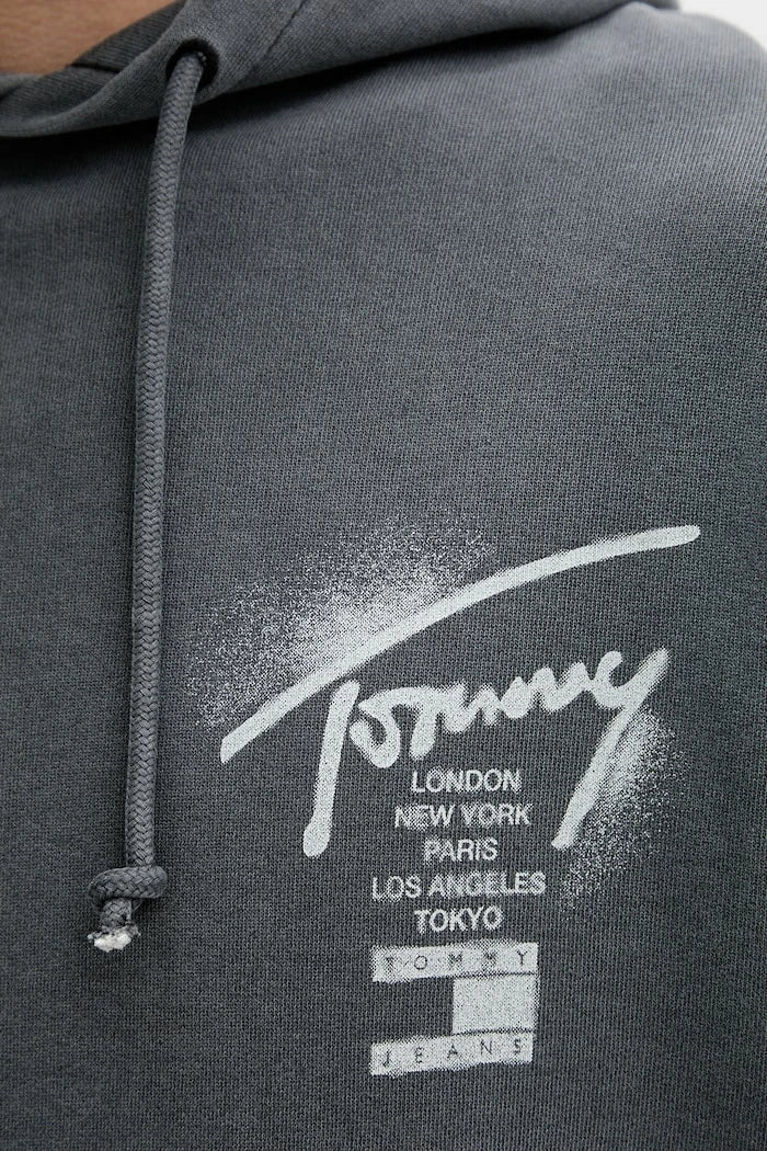 Tommy Jeans суичър с качулка мъжки от памук