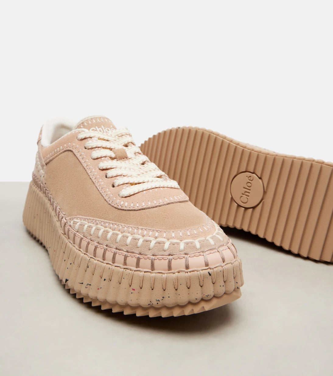 Chloé - Nama suede platform sneakers